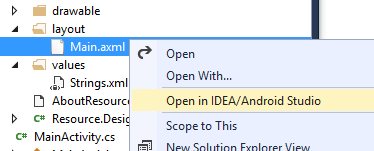 Xamarin.Android: плагин к VS2013 для редактирования aXML в IntelliJ IDEA или Android Studio - 3 Xamarin.Android: плагин к VS2013 для редактирования aXML в IntelliJ IDEA или Android Studio - 3