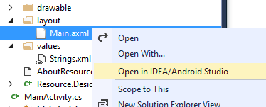 Xamarin.Android: плагин к VS2013 для редактирования aXML в IntelliJ IDEA или Android Studio - 3