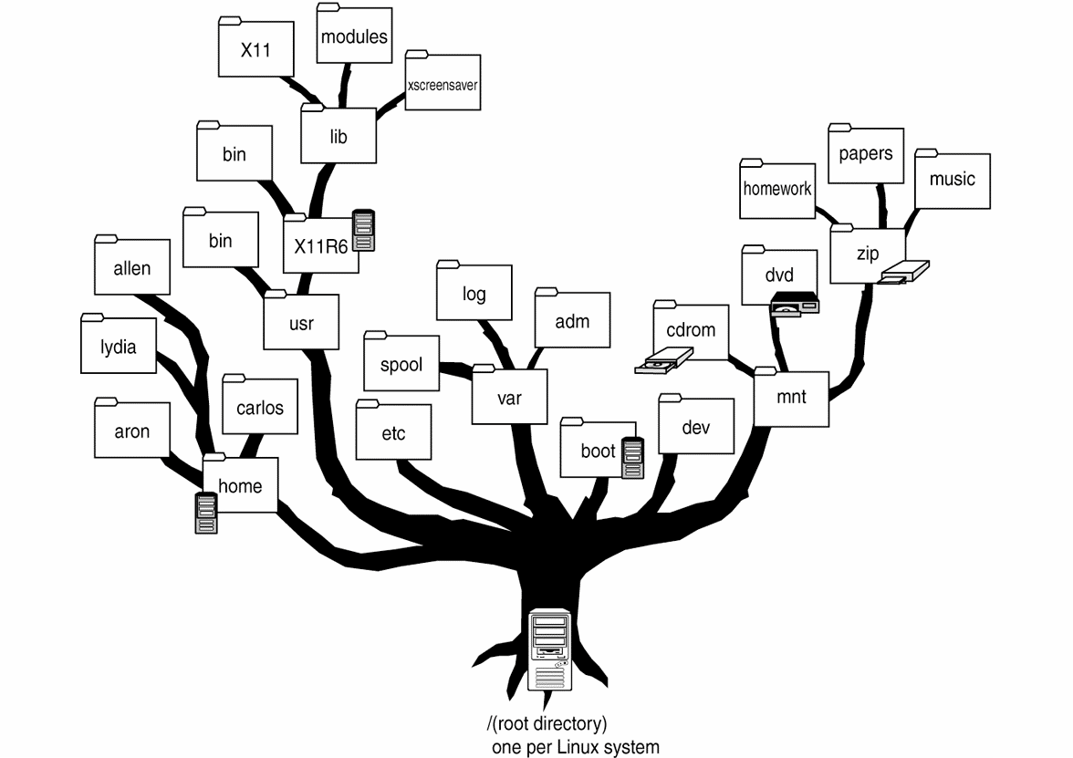 Элемент системы дерево. Иерархия каталогов и файловых систем в Linux. Структура файловой системы Linux. Схема файловой системы Linux. Иерархия файловой системы Linux.