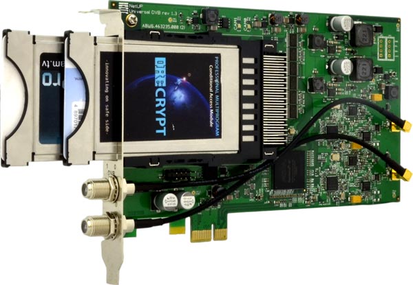 NetUP Universal Dual DVB-CI — первая карта для слота PCIe, поддерживающая DVB-S, DVB-S2, DVB-T, DVB-T2, DVB-C и DVB-C2