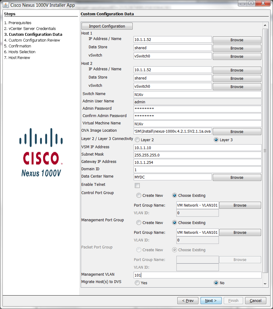 Установка Cisco Nexus 1000v в VMware vSphere 5.x - 7 Установка Cisco Nexus 1000v в VMware vSphere 5.x - 7