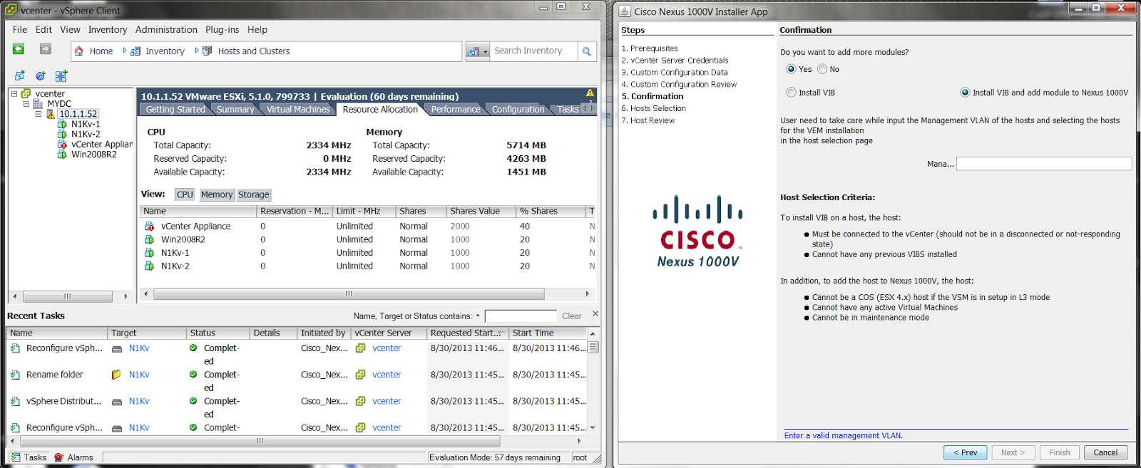 Установка Cisco Nexus 1000v в VMware vSphere 5.x - 8 Установка Cisco Nexus 1000v в VMware vSphere 5.x - 8