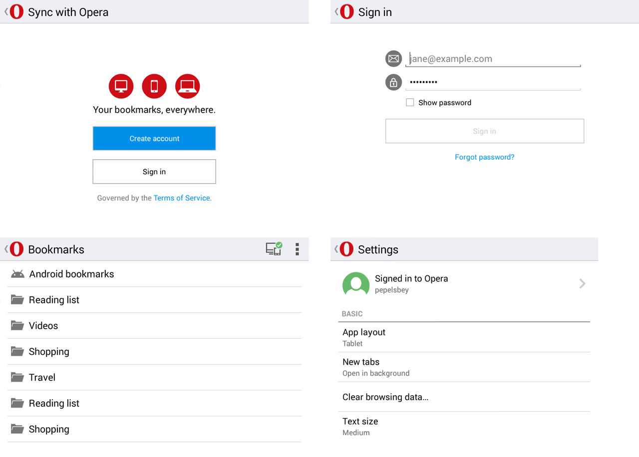 Бета новой Opera Mini для Android с синхронизацией - 6