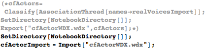 Classifier was trained simply by providing the associated real voices to Classify Classifier was trained simply by providing the associated real voices to Classify