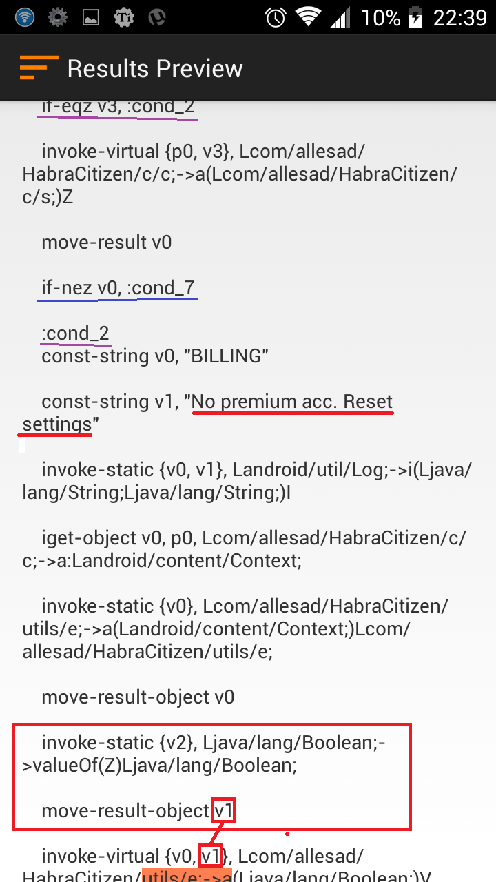 Взлом покупки в приложении или Я не хочу платить пару долларов - 14 c.smali