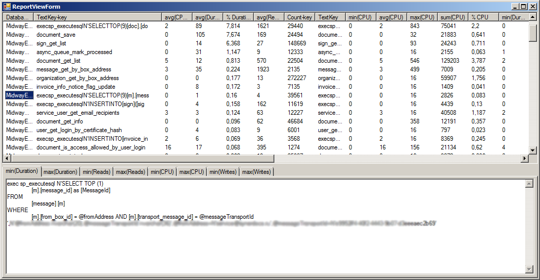 Аналитический отчёт по трейсу Microsoft SQL Server - 23