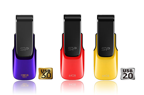 Флэшки Ultima U31 и Blaze B31 выпускаются фиолетового, желтого и красного цветов