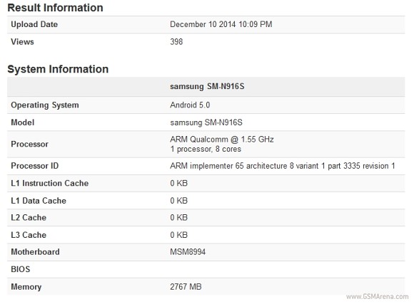 Samsung Galaxy Note 4 Snapdragon 810