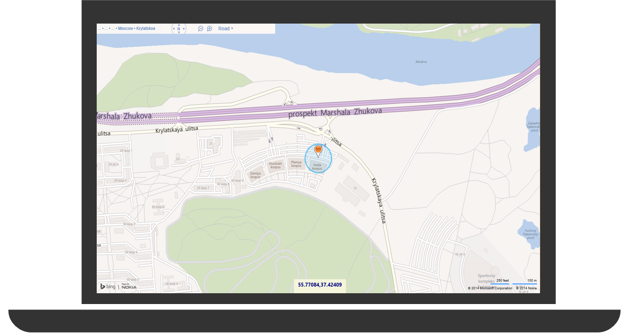 Как добавить карты Bing Maps в Windows-приложение на HTML и JavaScript. Часть 2 - 2