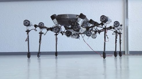 Представлен большой 6 лапый робот насекомое