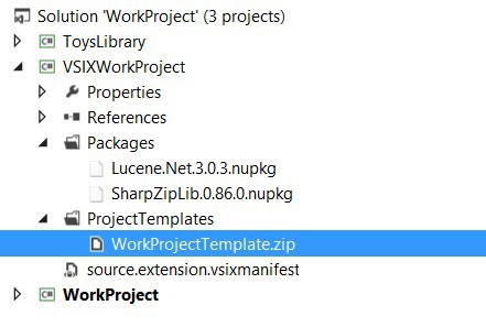 Создание шаблона проекта с ссылками на NuGet пакеты - 15
