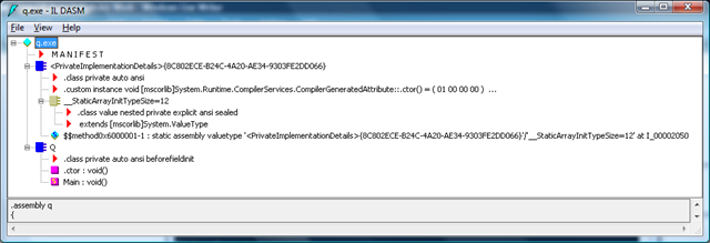 C#: Внутреннее строение инициализаторов массивов - 1