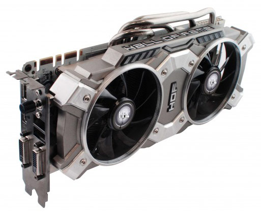 Компоненты 3D-карты Galaxy GeForce GTX 780 HOF+ ОС смонтированы на плате белого цвета