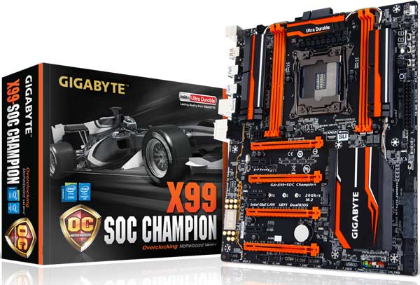 Основой системной платы Gigabyte X99-SOC Champion служит чипсет Intel X99 Express