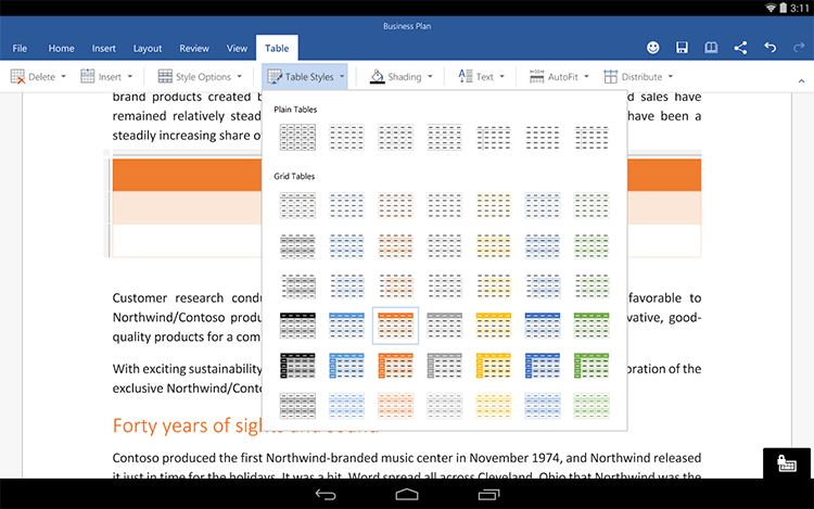 MS Office для планшетов Android — в свободном доступе - 2