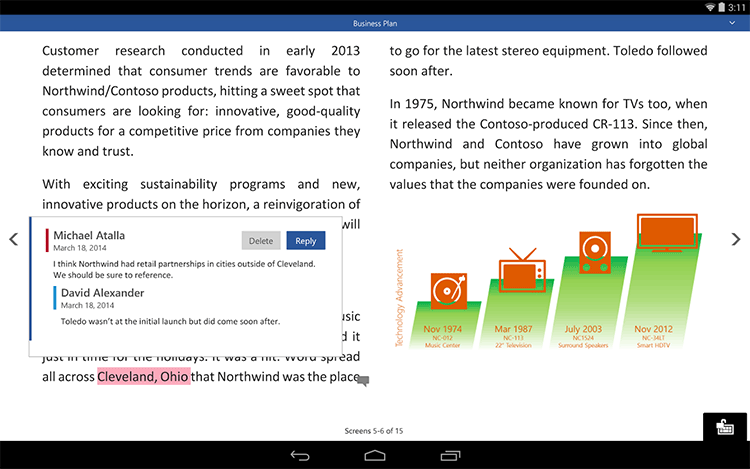 MS Office для планшетов Android — в свободном доступе - 1