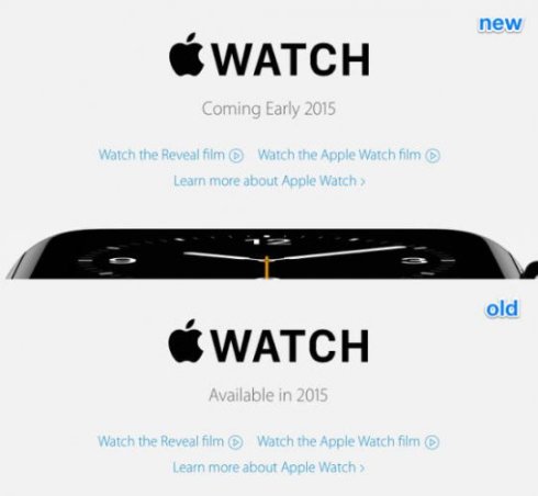 Европейские сайты Apple готовят пользователей к началу продаж Apple Watch