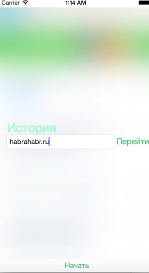 Создание браузера с историей, адресной строкой, UIVisualEffectView - 14 image