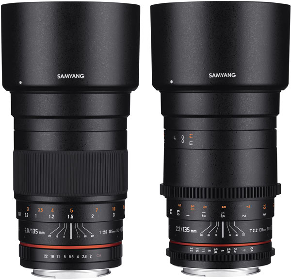 Представлены объективы Samyang 135mm f 2.0 ED UMC и Samyang 135mm T2.2 ED UMC VDSLR Cine - 3