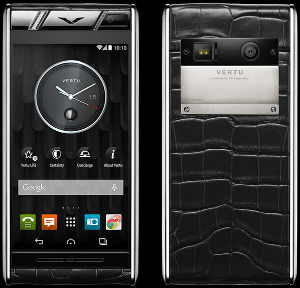 Vertu Diamonds Black Alligator