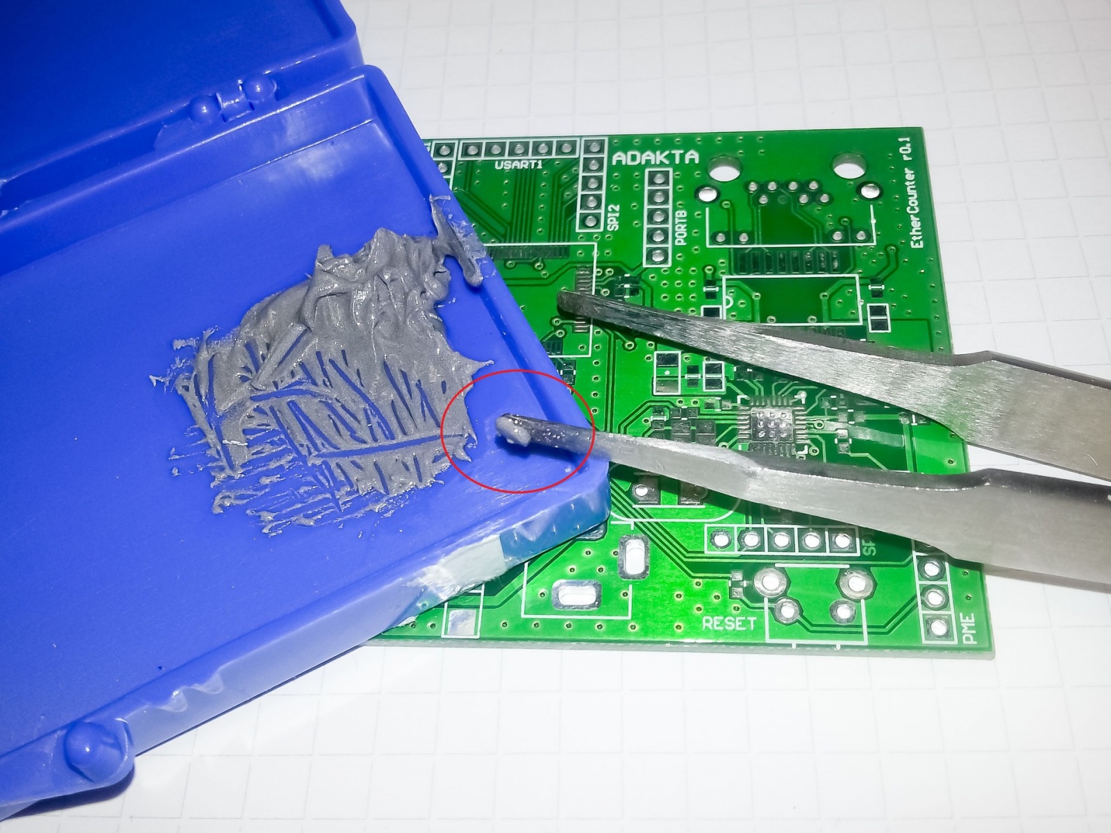 Ручной монтаж сложных плат на компонентах 0402, 0603, QFN, LQFP и THT - 6 Ручной монтаж сложных плат на компонентах 0402, 0603, QFN, LQFP и THT - 6