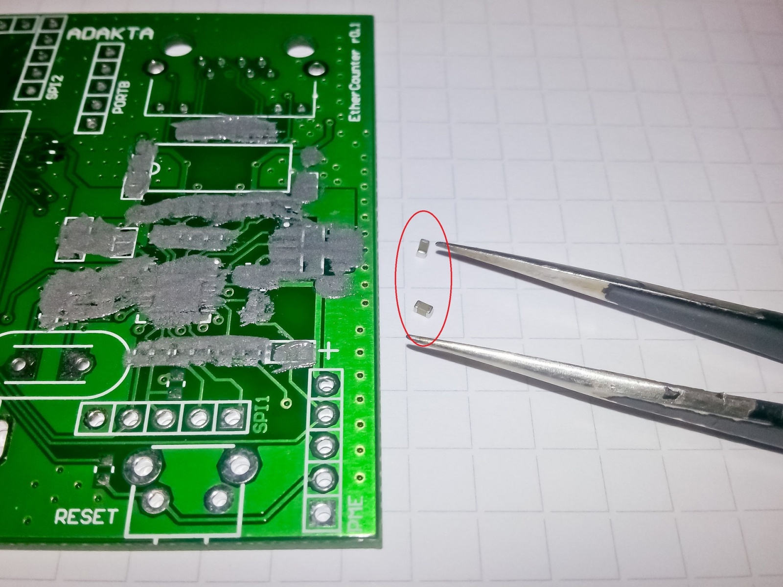 Ручной монтаж сложных плат на компонентах 0402, 0603, QFN, LQFP и THT - 9 Ручной монтаж сложных плат на компонентах 0402, 0603, QFN, LQFP и THT - 9