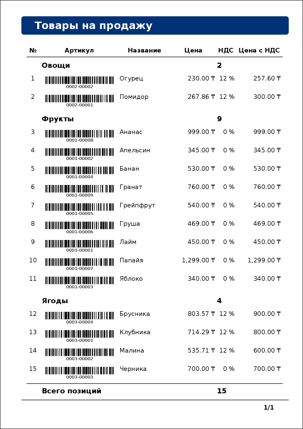 Отчёты для NORD POS. Часть 1 - 16