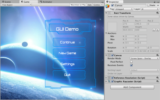 Unity UI в версии 4.6 - 5