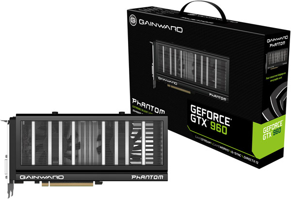 Gainward представила три разогнанных варианта 3D-карты GeForce GTX 960, включая два с кулером Phantom