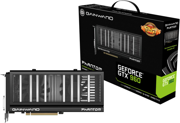 Gainward представила три разогнанных варианта 3D-карты GeForce GTX 960, включая два с кулером Phantom