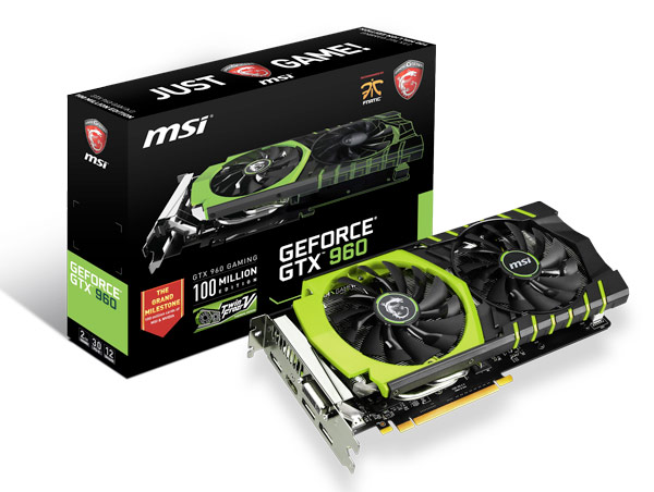 MSI представила четыре варианта 3D-карты GeForce GTX 960