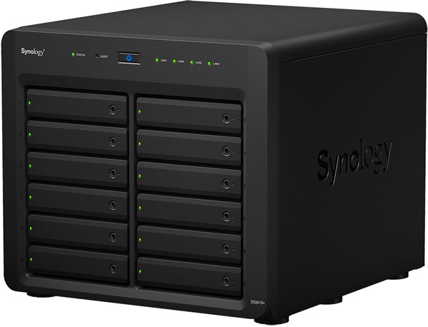 Сетевое хранилище Synology DiskStation DS2415+ рассчитано на  12 накопителей