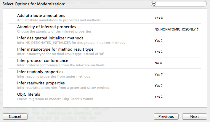 Xcode 6 Objective-C Modernization Tool - 1