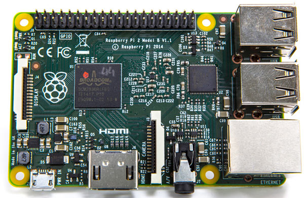 Микрокомпьютер Raspberry Pi 2 Model B стоит $35