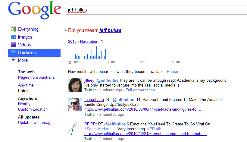 Real-time поиск по Twitter вернется в Google - 2 Twitter-Updates-Google-Real-time-stream