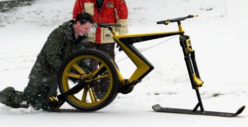 Sno Bike — велосипед, способный ездить по снегу