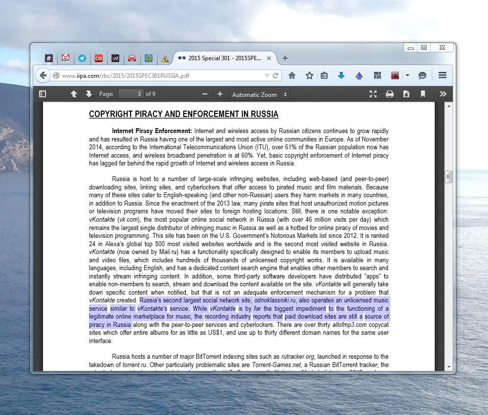 International Intellectual Property Alliance: ВК — лидирующий пират РФ, а «Одноклассники» от него отстали - 1 Пиратство ВКонтакте и Россия вообще