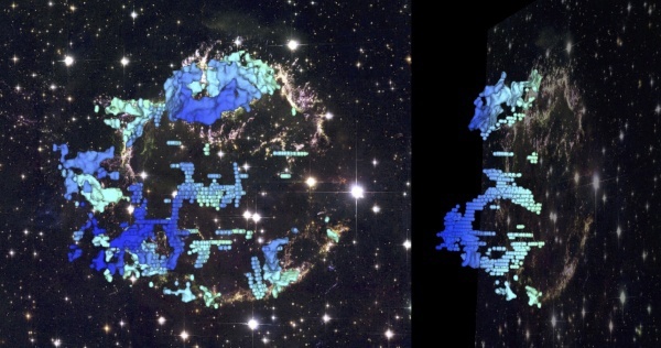 Астрофизики создали трёхмерную модель остатков взрыва сверхновой - 2