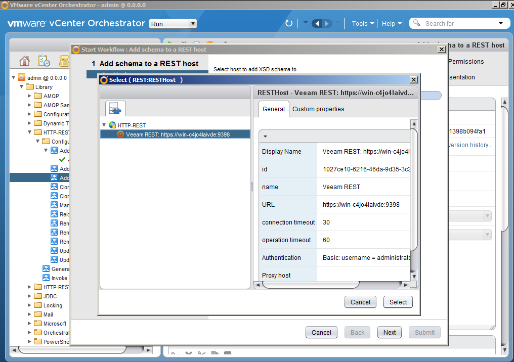 Автоматизация задач резервного копирования с помощью vCenter Orchestrator через Veeam Restful API - 11 Автоматизация задач резервного копирования с помощью vCenter Orchestrator через Veeam Restful API - 11