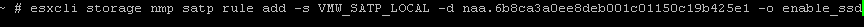 Запуск команды esxcli