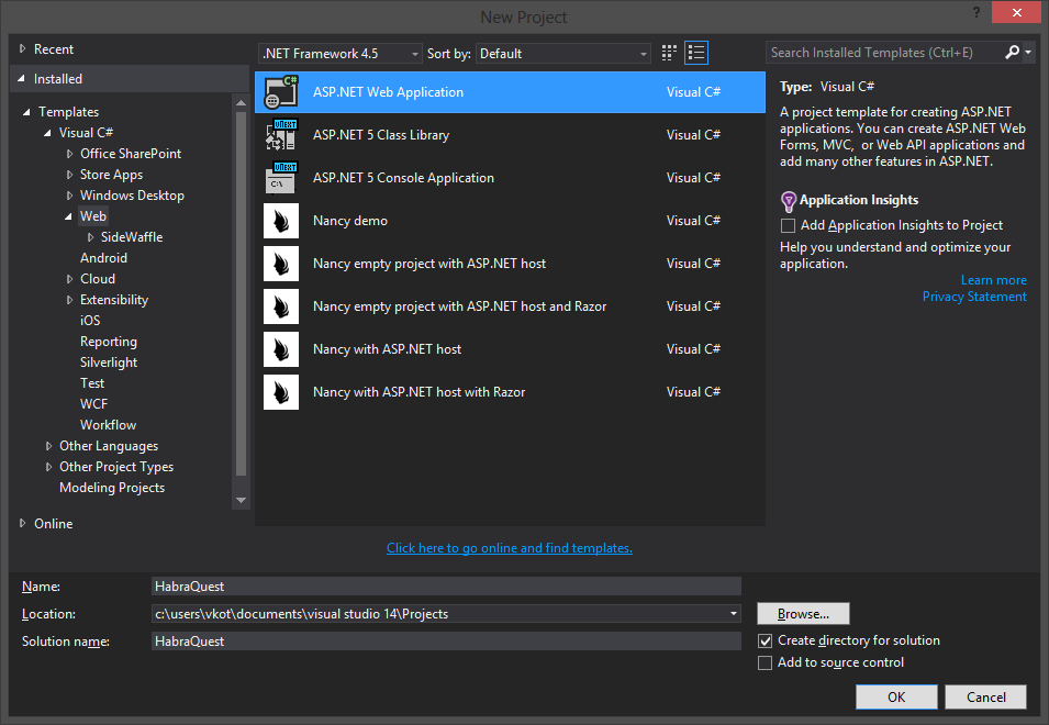 Пишем с нуля квест на ASP.NET 5 (vNext) и Angular.js - 2