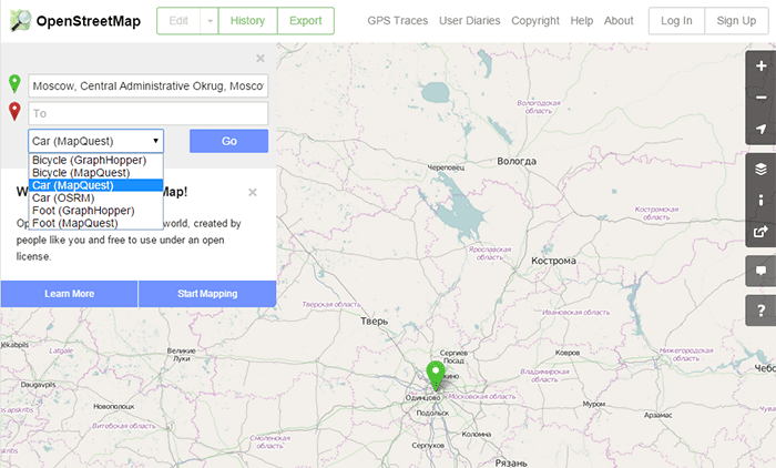 На OpenStreetMap.org появились маршруты - 1