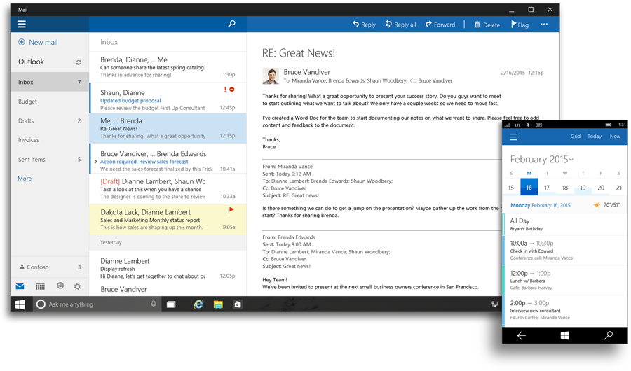 Outlook for Windows 10