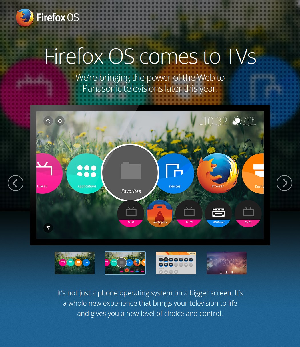 Panasonic перевёл свои Smart TV на Firefox OS - 1 firefox os panasonic