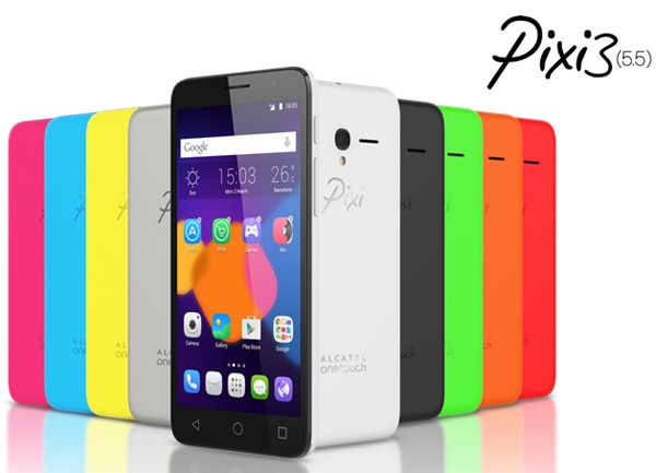 Линейка смартфонов Alcatel OneTouch Pixi 3 при росла двумя моделями с диагональю экрана 5,5 дюйма