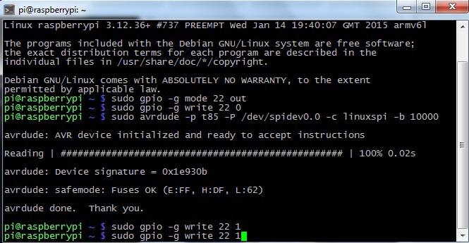 Термометр на Raspberry pi с беспроводным датчиком на rf 433 и МК attiny85 - 5