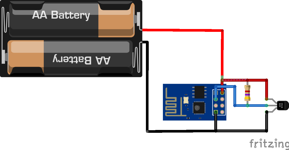 Wi-Fi термометр на ESP8266 + DS18B20 всего за 4$ - 5