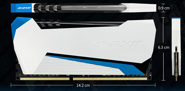 Модули Avexir Raiden предложены в вариантах DDR3-1866 и DDR3-2400 объемом 4 и 8 ГБ