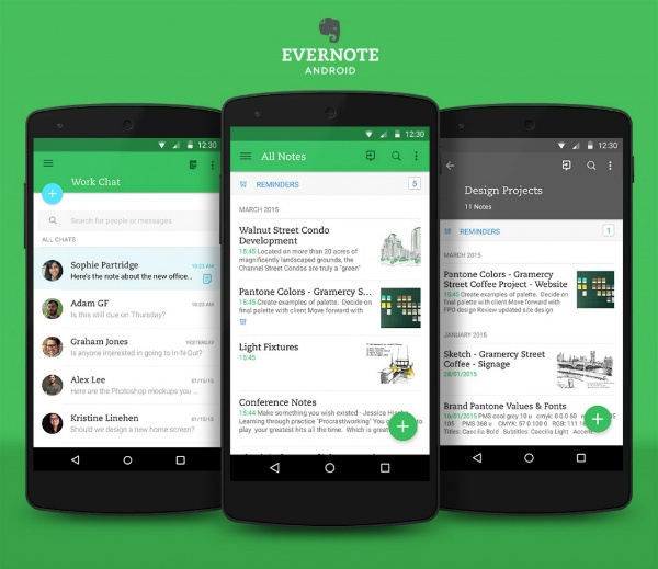 Evernote для Android взял на вооружение Material Design от Google - 1