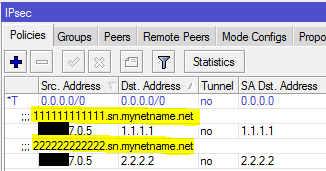 Mikrotik: настройка IPsec на автоматическое обновление адреса VPN сервера - 3